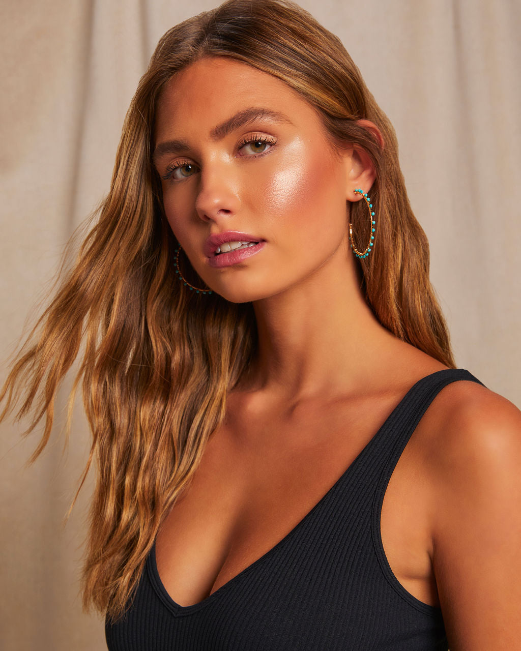 Isla Beaded Hoops