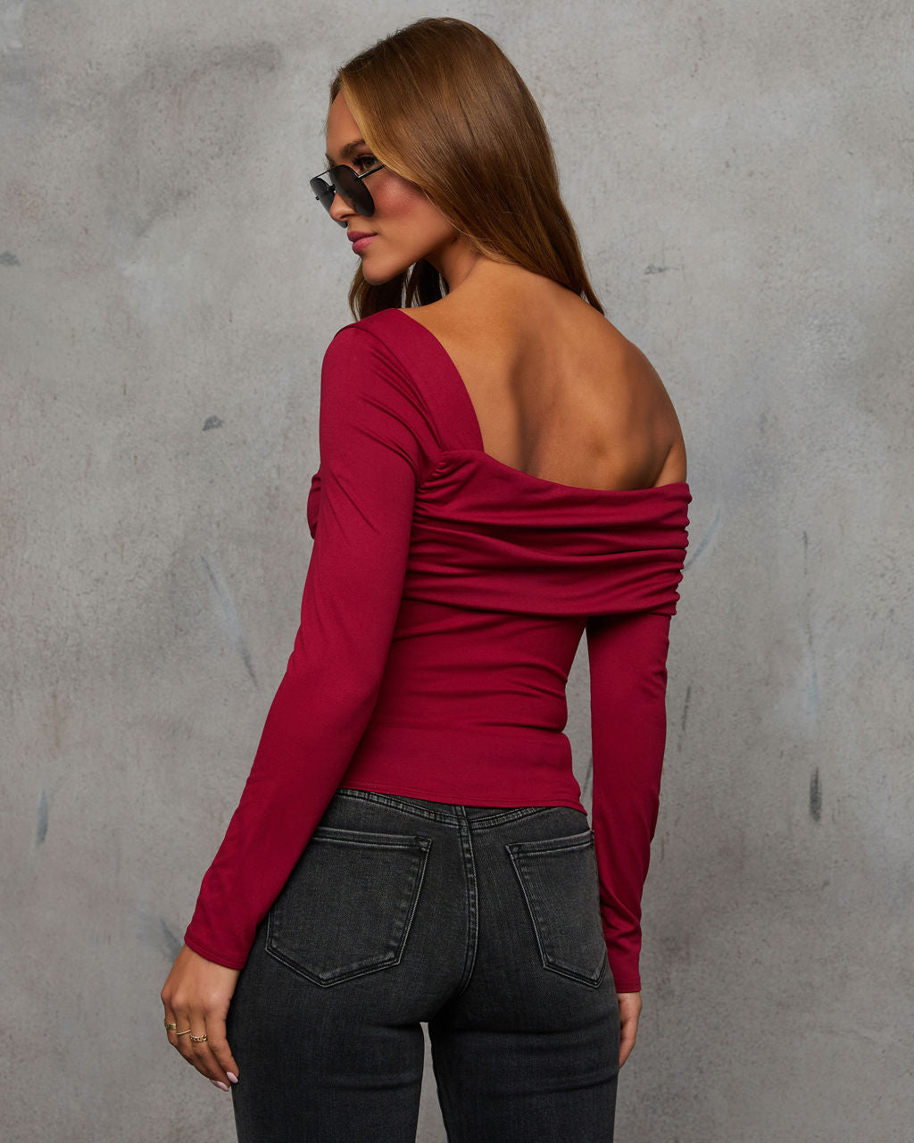 Mandie Ruched One Shoulder Top