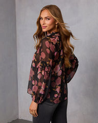 Siana Ruffle Chiffon Top