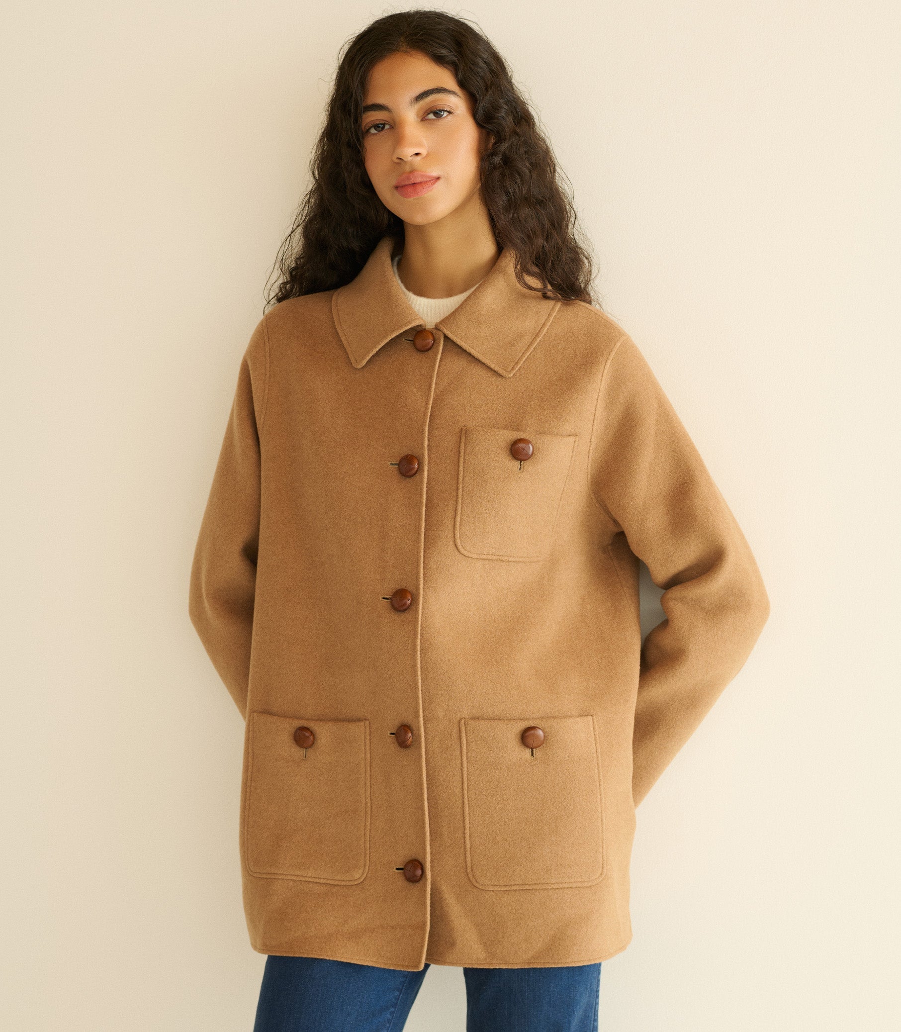 GERMAIN COAT -- LIGHT KHAKI