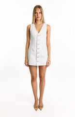 Isla White Wash Denim Mini Dress