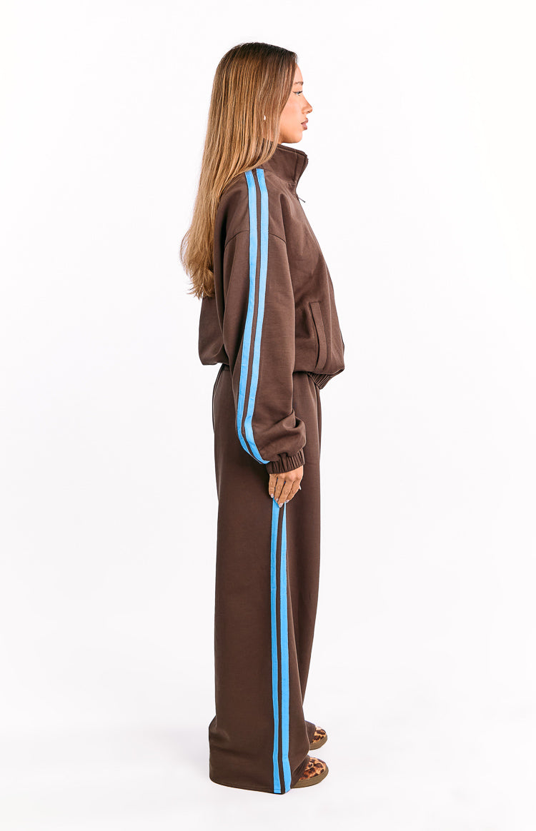 Kosie Chocolate And Blue Stripe Jacket