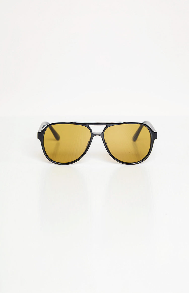 Otra Eyewear Stevie Black Aviator Sunglasses