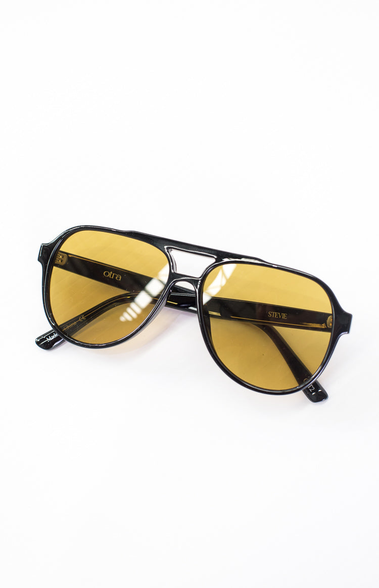 Otra Eyewear Stevie Black Aviator Sunglasses