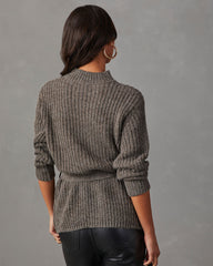 Wixson Belted Mock Neck Sweater