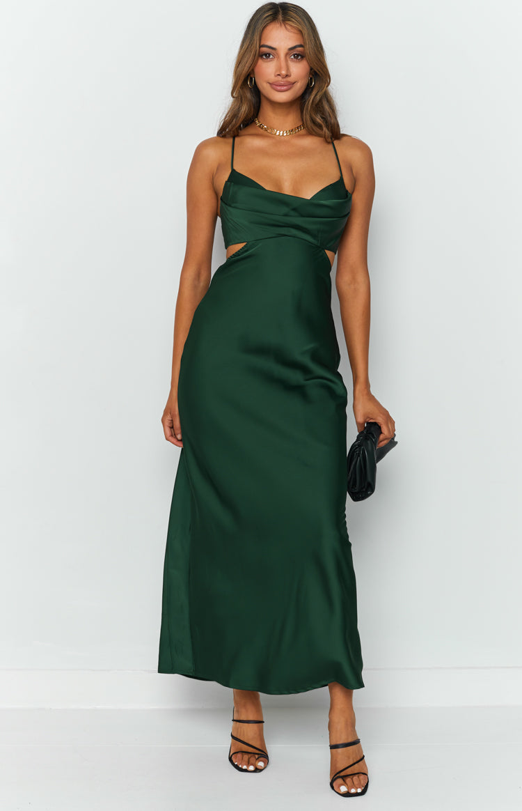 Taleah Cut Out Maxi Dress Green